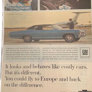 Vintage 1967 Chevy Caprice The Grand Chevrolet Advertisement Ad Advertising